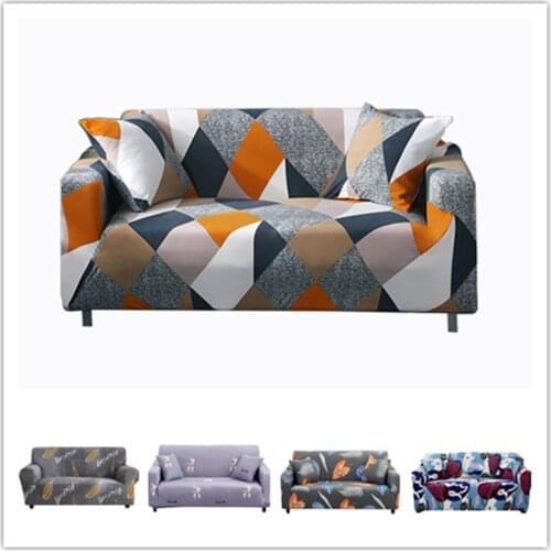 Strip Pattern Stretch Elastic Sofa Cover Extensible Couch Cover for Living Room Single/Two/Three/Four Seats L Shape Need Buy 2pc