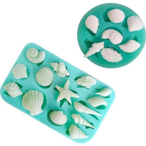 3D Shell Conch Form For Mold Silicone Mould Chocolate Decoration Fondant Cakes DIY Homemade Epoxy Soap Candle Handmade Tools