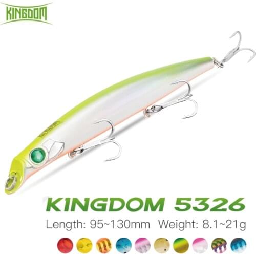 Kingdom Minnow Fishing Lure 95/120/130mm 8.1/15.3/21g Floating Fishing Wobblers For Pike Carp Fishing Artificial Lures For Bass