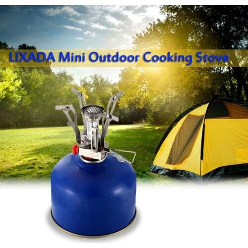 Lixada Mini 3000W Camping Cooking Gas Stove Super Lightweight Mini Pocket Outdoor Burner Cooking Picnic Split Stoves Furnace