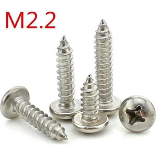 M2.2*4/4.5/5/6/8/10/12/16/20 Stainless Steel Round Pan Head Philips Self Tapping Screw