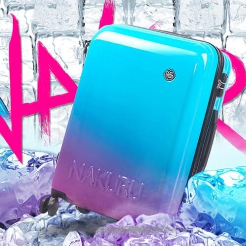 Fashion colorful rolling luggage PC students Travel trolley suitcase bag extension carry ons box 20"24"26" inch