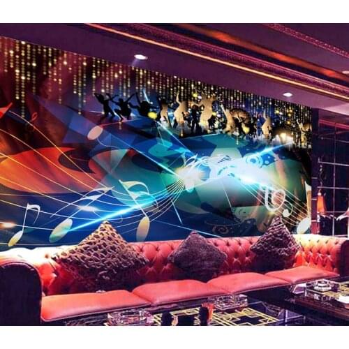 Custom Any size 3d wallpaper mural Cool fashion bar ktv music nightclub wallpaper background wall decoration painting