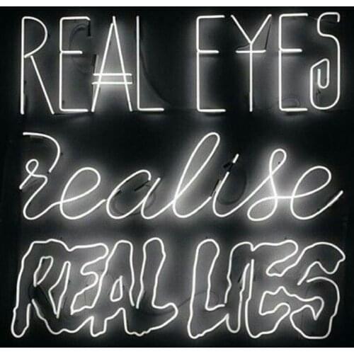 Neon Sign Real Eyes realise real lies Lamps decorate room wall window light Advertisement Sign Lighting Neon Light Custom beer