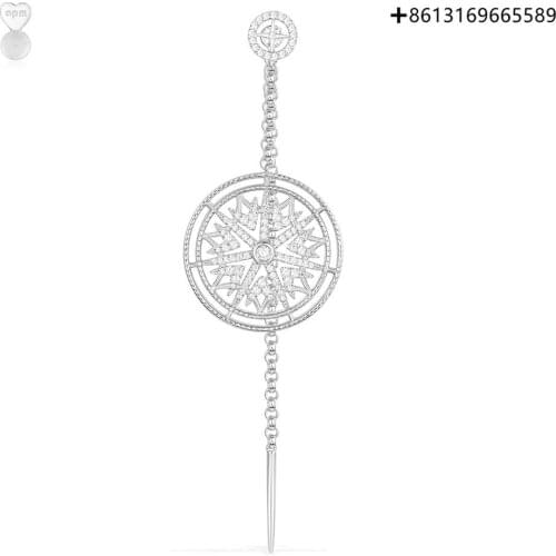 Original 1:1 High Quality 925 sterling silver HARMONIE 'Cure' chain earrings European fashion womens fashion accessories