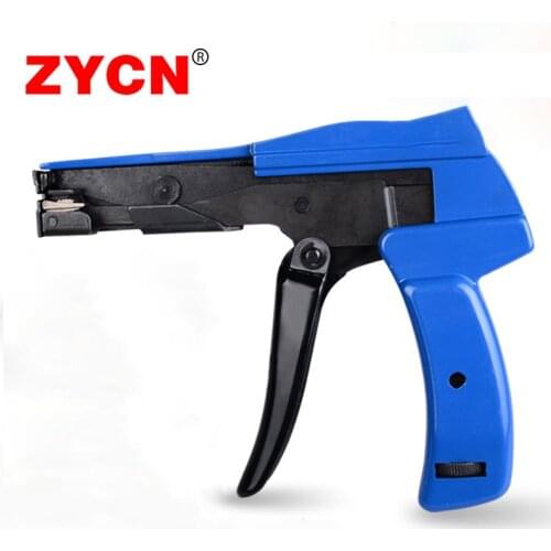 Cable Tie Gun Fastening Cutting Tool Pliers For Nylon Tie Hand Tools Cut Off Width 2.4-4.8MM Automatic Tension High Quality