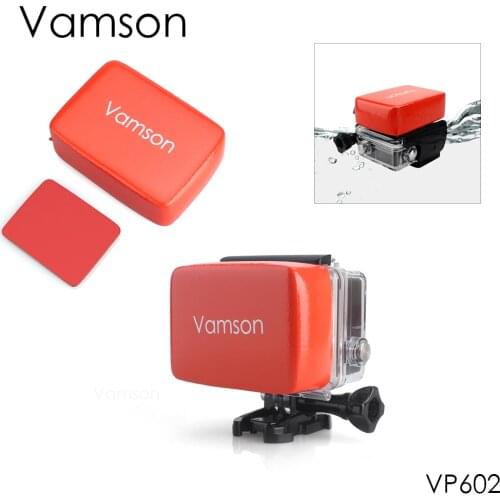 Vamson for Go Pro Hero 8 7 Float Floaty Box With Adhesive Anti Sink Sticker for GoPro Hero 5 6 for yi 4K for SJCAM VP602