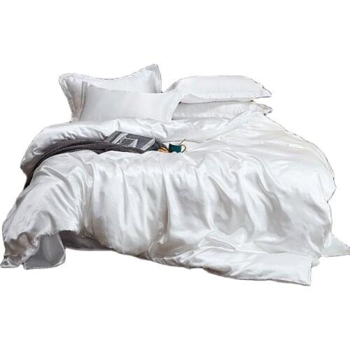 Silky Bedroom Bedding Comfortable White Blue Black Quilt cover 100% Polyester Fiber Single And Double Super Duvet Cover 1 PC