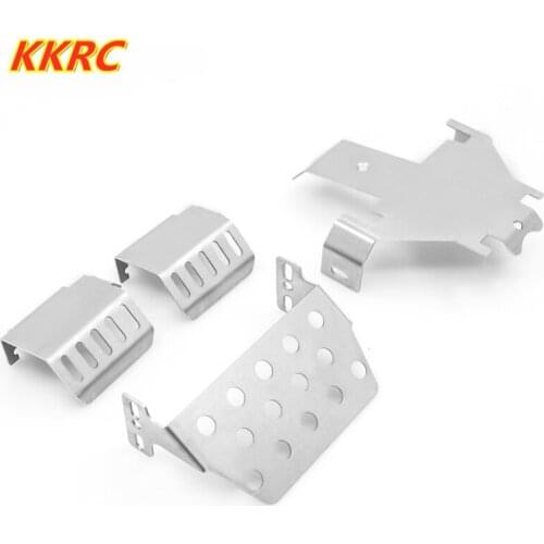 TRX4 2.0 Stainless Steel Front Bumper Lower Axle Gearbox Mount Protection Skid Plate Set For 1/10 RC Crawler