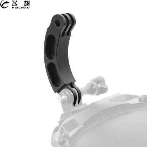 FEICHAO Aluminum Alloy Helmet Arm Extension Curved Pole Selfie Stick for Gopro 9 8 7 6 Insta360 Xiaoyi SJcam Eken Action Camera