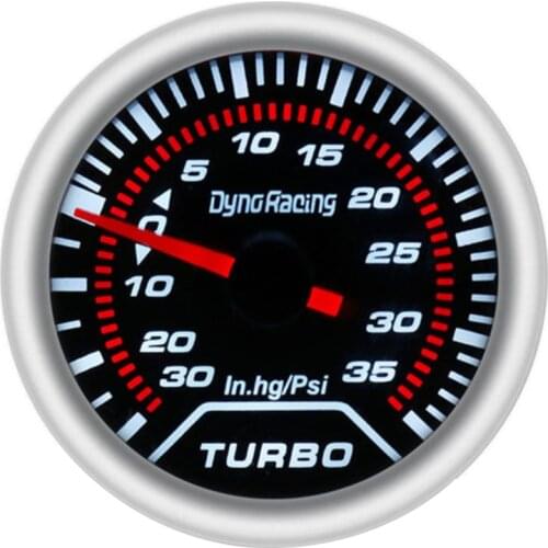 52mm Turbo Boost Gauge12V 52mm Universal Mechanical Turbo Boost Gauge Car 0-35 PSI Pressure Meter with White LED Light