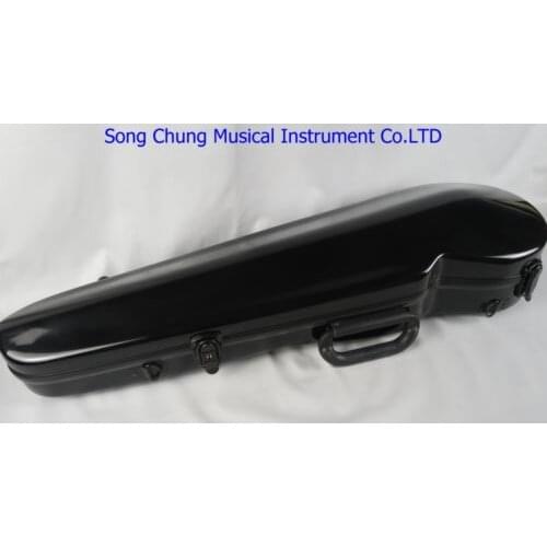 Top quality black glass fiber gap model violin hard case,fine workmanship