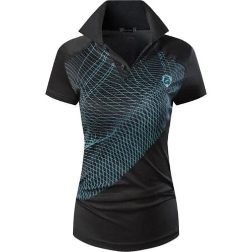 Jeansian Fashion Style Womens Casual Short Sleeve T-Shirt Tee Floral Print Polo Shirt Tshirt Golf Polos Tennis Badminton SWT270