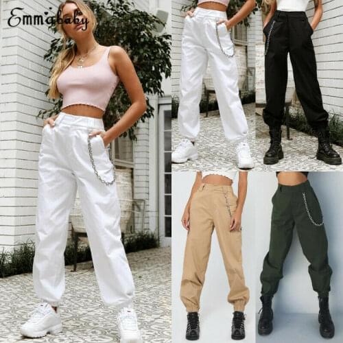 Womens Soild Cargo Trousers Casual Pants Military Army Combat Camouflage Jeans