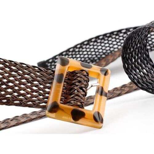 Women Wide Belts 2020 Fashion Black Belt Luxury Designer Brand Corset Belt Ladies Woven Waist Belts Squara Dress Belt for Women