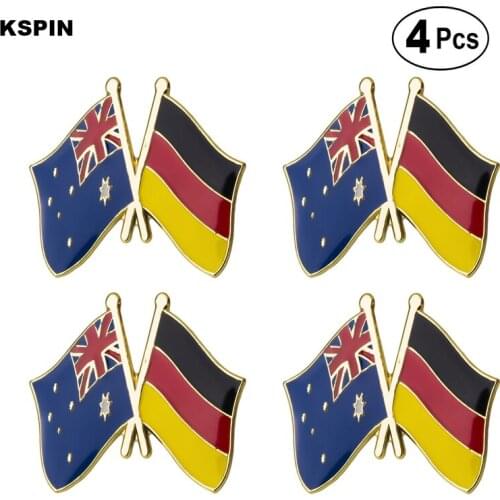 Australia Germany Friendship Flag Pin Lapel Pin Badge Brooch Icons 4pcs