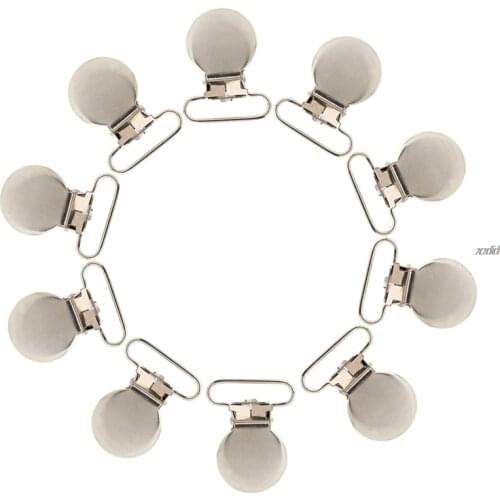 10Pcs Baby Infant Metal Clips Pacifier Holders Shape Alloy Suspender Hook Chupeta Pacifier Clips Drop shipping