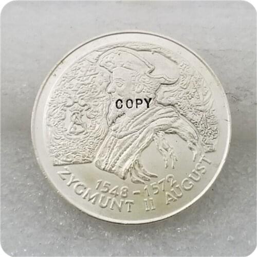 1548-1572) Poland 10 zl Kings-and-princes-Polish-Sigismund-II-Augustus silver coin COPY