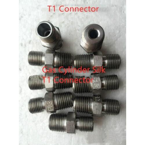 2PCS CNG/LPG Dual Fuel Oil To Gas Natural Gas Auto Parts Gas Cylinder Valve Connector T1 Connector