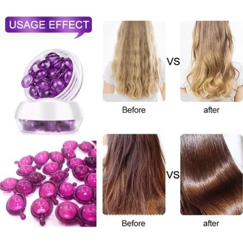 20pcs/Bottle Hair Vitamin Capsule Smooth Silky Moroccan Keratin Complex Oil Repair Damaged Hair Serum Hair Treament Mask Essence