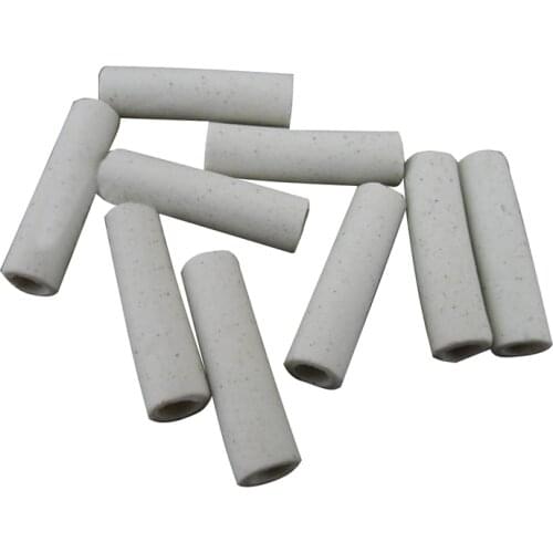 5/6/7mm Dia Ceramic Insulation Tube Twin Bore Porcelain Insulator Pipe for Heating Element 10 Pcs