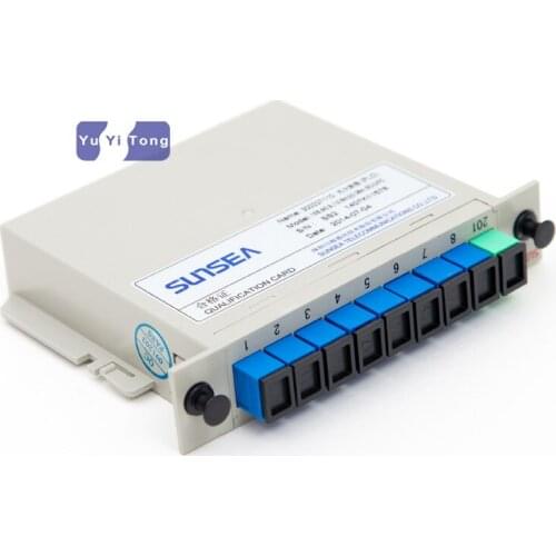 5pcs Fiber Branching Device 1x8 Box Cassette Card Inserting PLC splitter Module SC Connector Fiber Optical PLC Fiber Tool