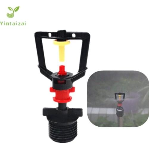Fast Shipping 50PCS Refraction Sprinkler With 1/2" Screw Misting MicroSprayer For Garden Watering Micro Drip Irrigation Fittings