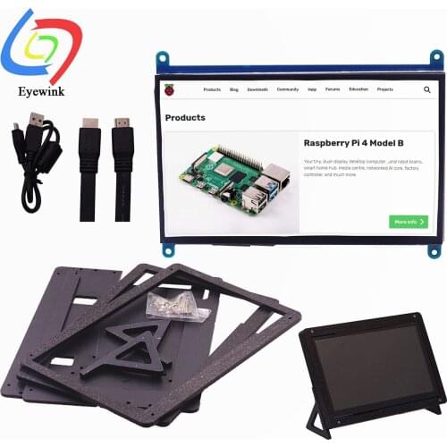 7 inch LCD Display HDMI-compatible Touch Screen 1024x600 Resolution Capacitive Touch Screen Support Systems for Raspberry Pi