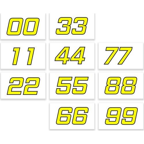 94mm*120mm Car Sticker Number #0 9 Moto Sticker On Car Motorcycle For Yamaha Honda Suzuki Kawasaki