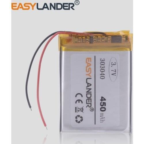 303040 033040 283040 3.7v lipo battery 450mah for li polymer GPS,MP3,MP4 DSO150 oscilloscope power mod Registrar DVR recorder