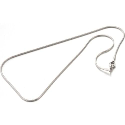 10pc 1.5mm 316 Stainless Steel Snake Chain Necklaces 18"(45.7cm) Fashion Unsex Necklace