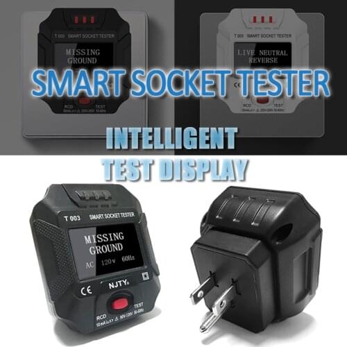 220~250V EU UK Plug Socket Tester Outlet Tester Automatic Electric Circuit Polarity Voltage Detector Wall Wire Detection