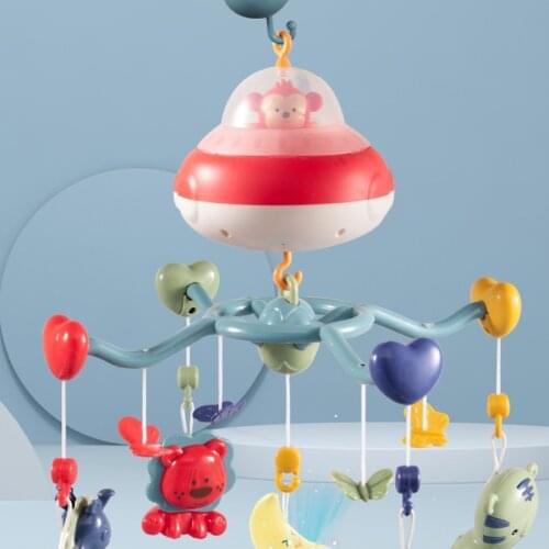 Baby Toys Baby Crib Bell Baby Educational Music Toy Pendant Three-month-old Bedside Rotating Bluetooth Rattle Sensory Toys