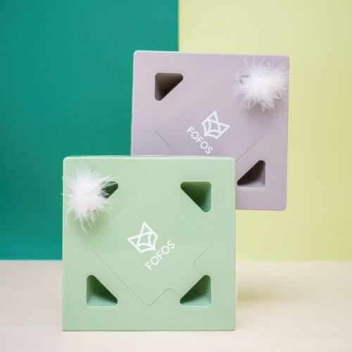 Electric Cat Toy Sqaure Magic Box Smart Teasing Cat Stick Crazy Game Interactive Cats Feather Toys Cat Catching Mouse