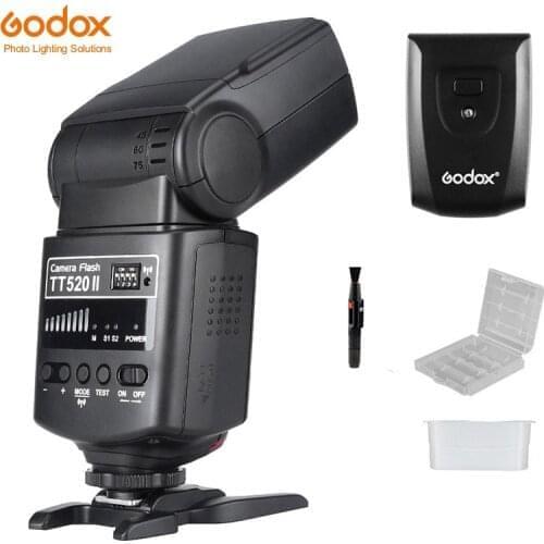 Godox TT520 II Flash TT520II with Build-in 433MHz Wireless Signal + Transmitter Kit for Canon Nikon Pentax Olympus DSLR Cameras