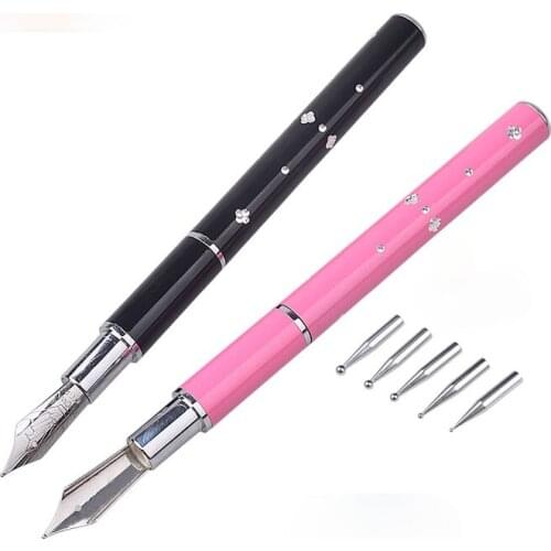 Nail Tools, Drawing Very Fine Pen Colorful Drawing Pen, Line Pen, Point Drill Pen 5 Heads Can Be Replaced