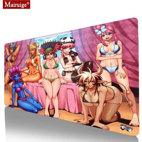 Jadenkaiba Bunny Harem Anime Mouse Pad Gamer Pc Compute Desk Mat Big MousePad 900x400mm Keyboard Pad for Laptop Table Pads