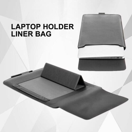 3in1 13-17 Inch Leather Laptop Bag Sleeve Cover With Stand Mouse Pad Computer Carrying Case For MacBook Air/pro HP Dell Notebook