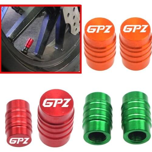 With Logo GPZ Motorcycle CNC Aluminum Accessorie Wheel Tire Valve Stem Caps CNC Airtight Covers For Kawasaki GPZ1000 500 900R