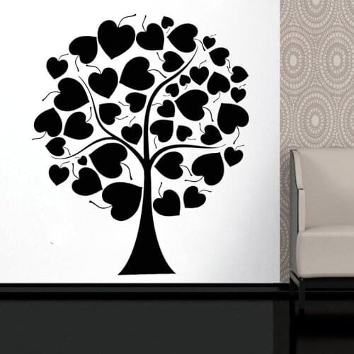 LOVE Heart Tree Vinyl Wall Sticker Living Room Nature Wall Decal Bedroom Decor Accessories Family Decals Art Murasl C331