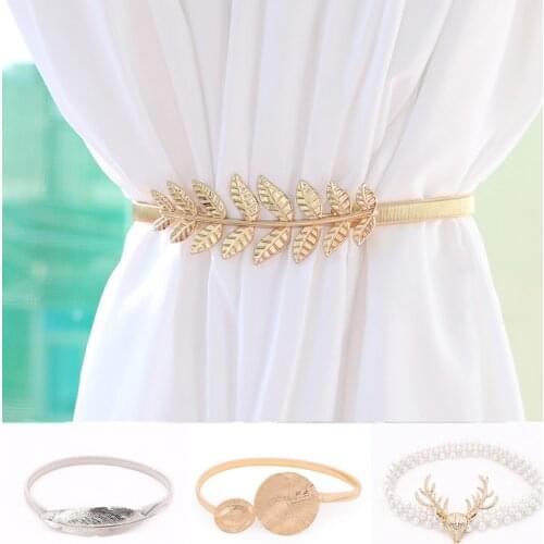 Metal Curtain Clip Tieback Buckle Clips Curtain Holders Golden Silver Color Leaves Bow Elk Buckle Tie Back Curtain Accessories