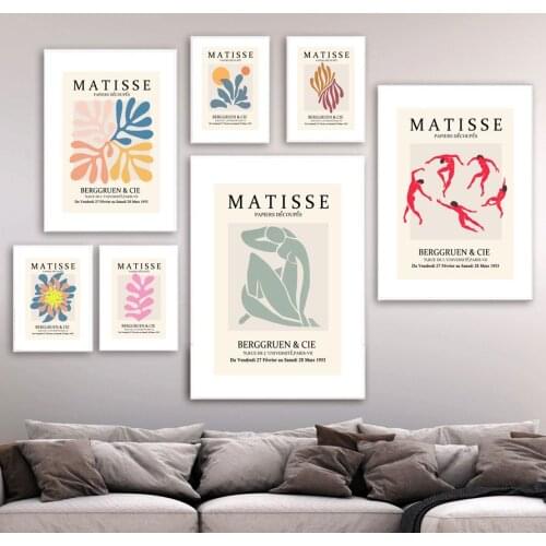 Monstera Aquatic Plant Abstract Body Art Canvas Painting Nordic Posters And Prints Matisse Wall Pictures For Living Room Decor