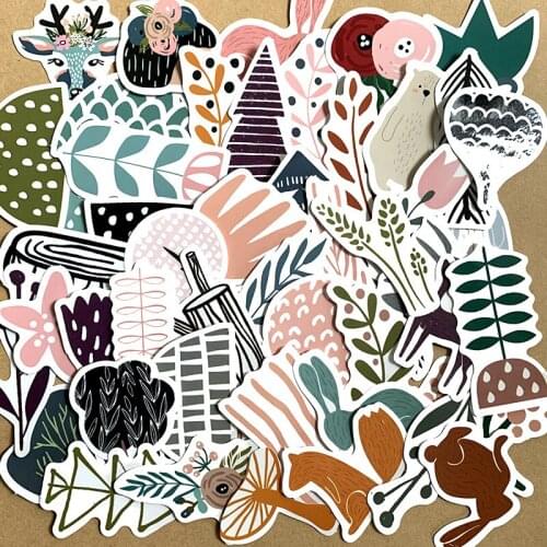 50Pcs 2021 Contracted wind Nordic Stickers For Suitcase Skateboard Laptop Luggage Fridge Phone Car Styling DIY Decal Sticker