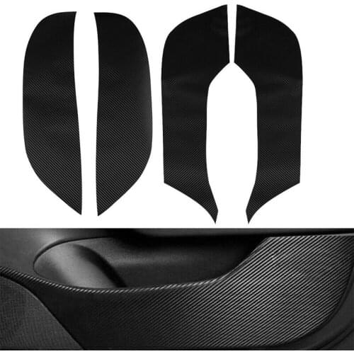 NEW-Car Door Anti Kick Pad Protection Anti-Dirty Film Protector Stickers for Tesla Model 3 Carbon Fiber Decoration