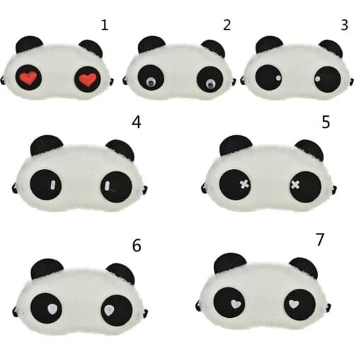 New Cute Face White Panda Eye mask Eyeshade Shading Sleep Cotton Goggles Eye mask sleep mask Eye Cover health Care