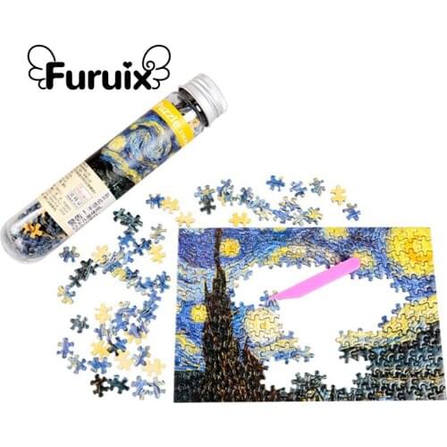 234 Pieces Multi-type Landscape Puzzle Game Test Tube Packaging Educational Toys Mini Test Tube Puzzle Portable Pocket Puzzle