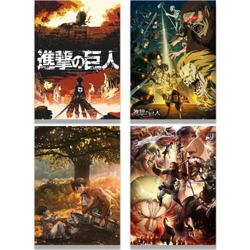 Attack on Titan Posters and Prints Classic Japanese Anime Canvas Painting Levi Jaeger Wall Art Pictures for Living Room Decor