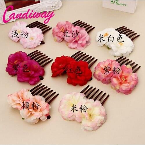 Hot Hair Comb High Quality Flower Hair Accessories for Women Wedding Flower Headwear Summer Hair Jewellery Headband Hair Clip