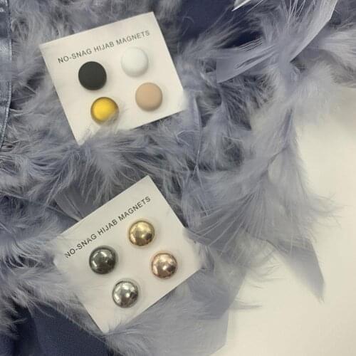 Luxury No Hole Pins Strong Metal Plating Magnetic Hijab Clip Safe Hijab Brooch For Muslim Scarf