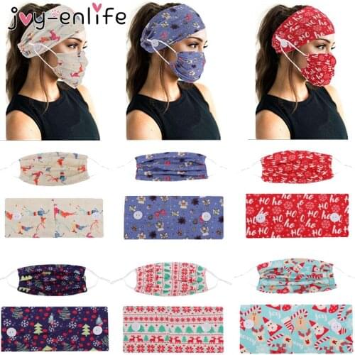 Christmas Decoration Button Headband Face Decor Turban Headwear Merry Christmas Yoga Turban Headband Xmas Gift Women Yoga Decor